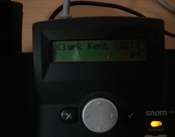SNOM 300 LCD when the calling number is known to the LDAP server