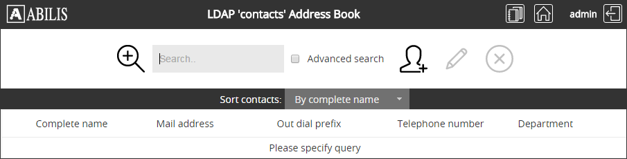 LDAP Contacts address book