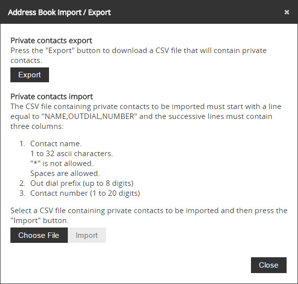 Import export page