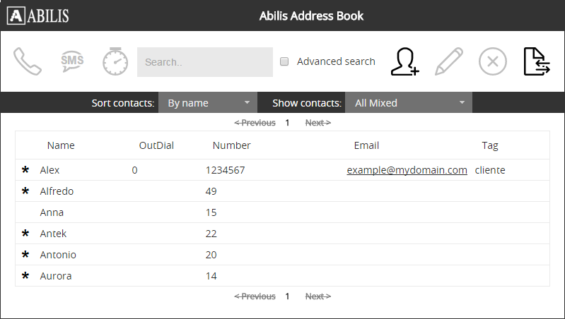 Address book