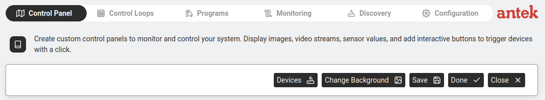 Control Panel editor.