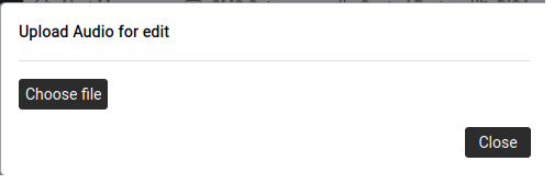 Upload dialog.